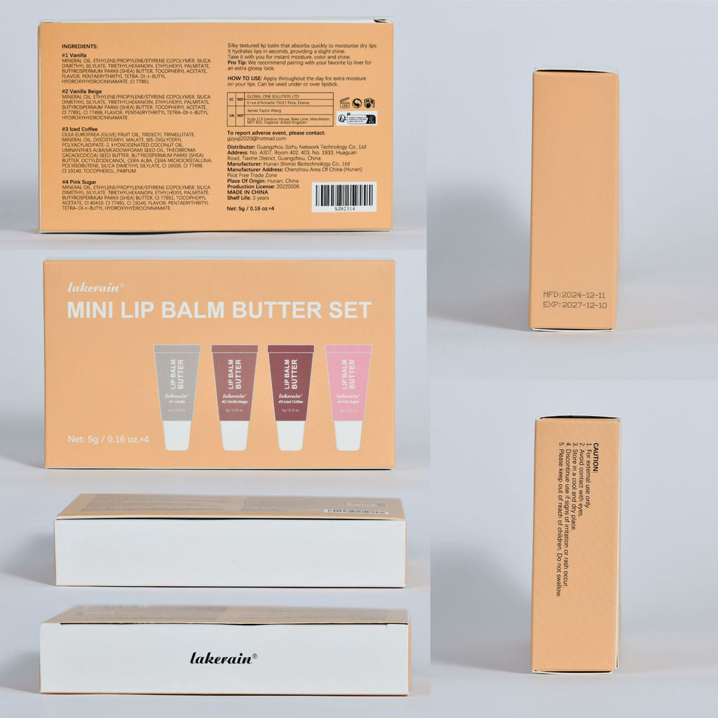Mini Lip Balm Butter Set – Moisturizing Lip Care (4pcs Set)