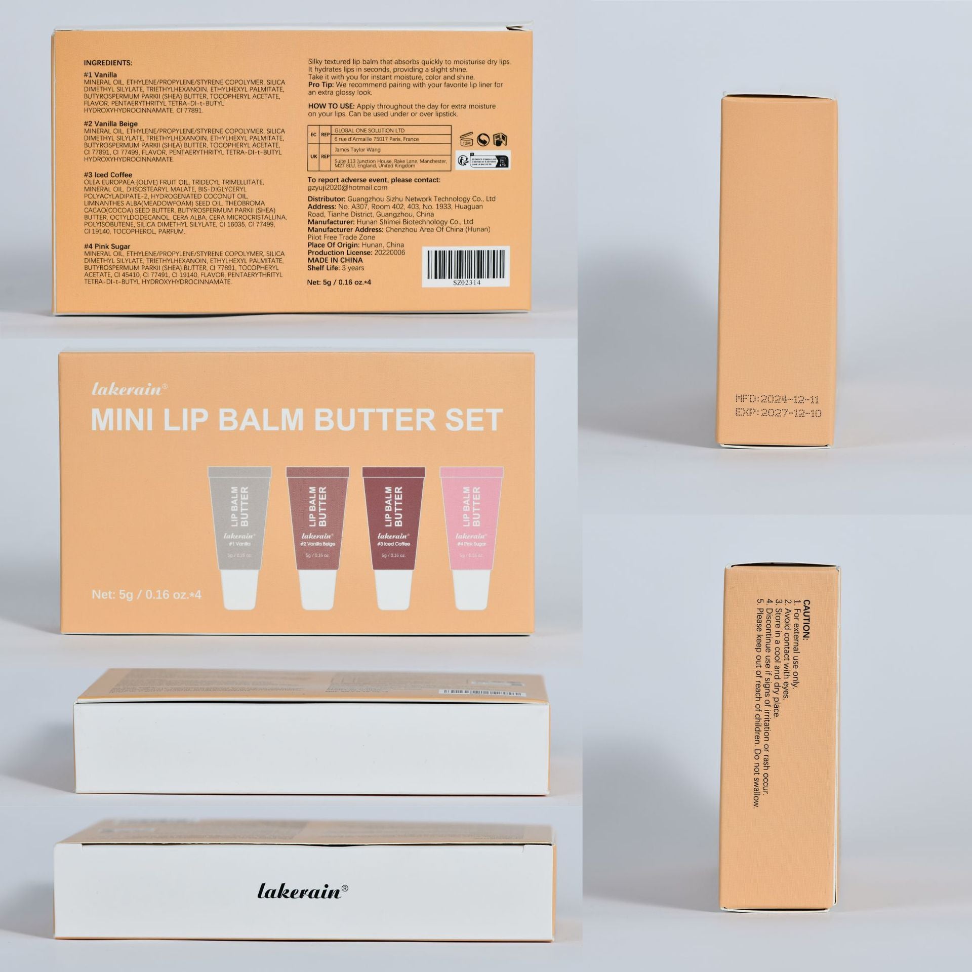 Mini Lip Balm Butter Set – Moisturizing Lip Care (4pcs Set)